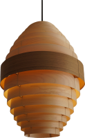 Egg small pendant lamp in maple wood